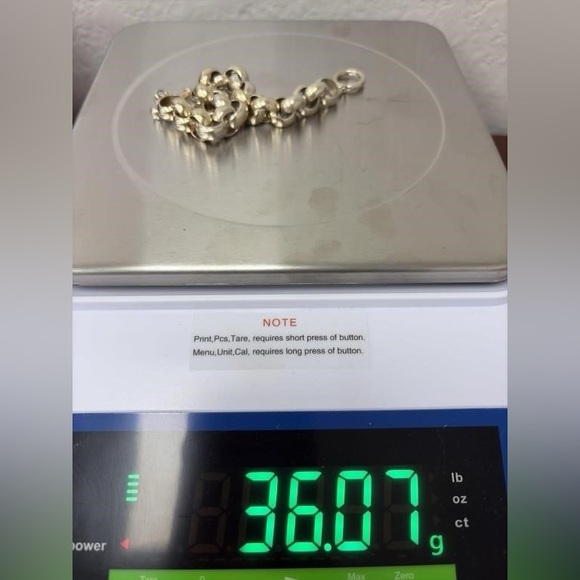 Vintage Sterling Silver 925 Chunky Link Bracelet 7.75” 36g Heavy Toggle Clasp - Picture 3 of 5